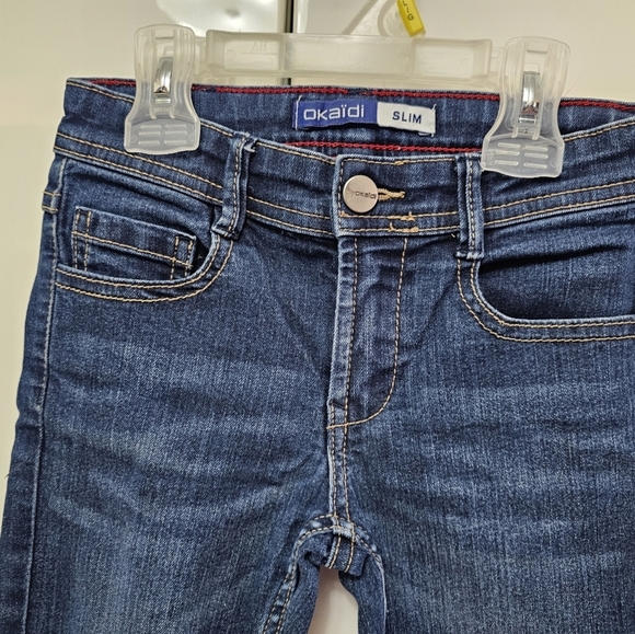 Kids Okaidi Skinny 5 Years Old  Stretch Jeans Navy Blue - Picture 3 of 7